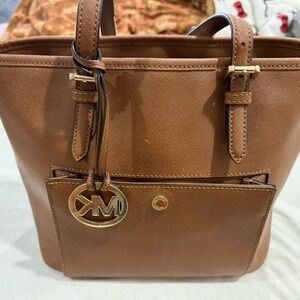 Michael Kors Brown Leather Tote Bag
